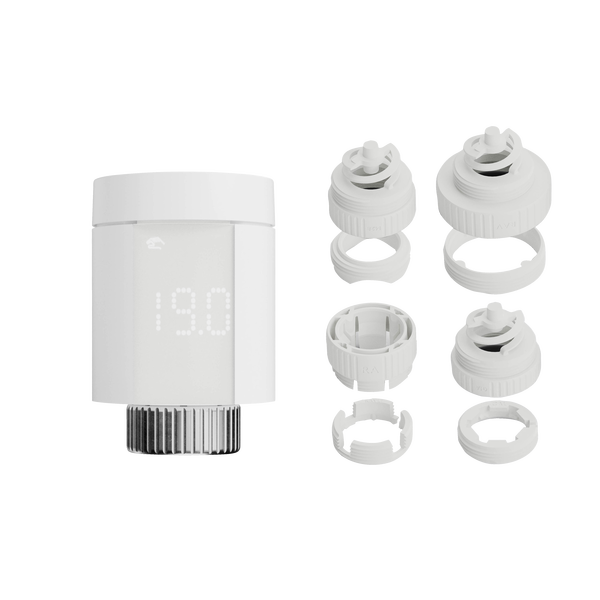 Smart TRV Adapt. Smarter Heizkörperthermostat M30 x 1,5 mit Adaptern