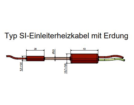 Silikon Einleiter Heizkabel ThermTrace, Custom Made